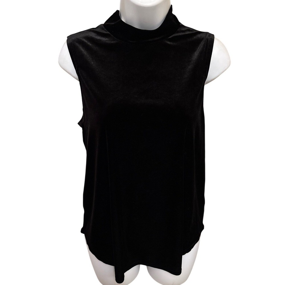 GNW Black Mock Neck Tank Top